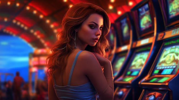 Tampilan meja blackjack Free Play dengan dealer langsung dan chip virtual