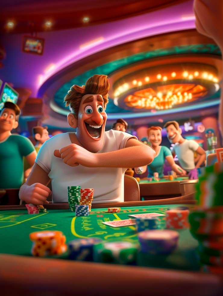 Dealer profesional disinitoto bermain Super Sic Bo dengan tiga dadu di meja live casino